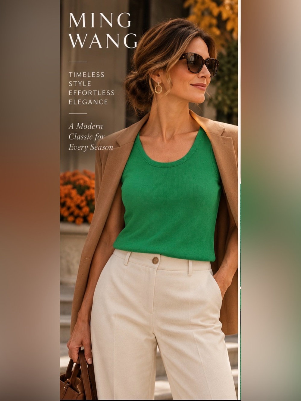 Ming Wang Emerald Green Knit Tank Top Sleeveless Shell Petite XS PXS
